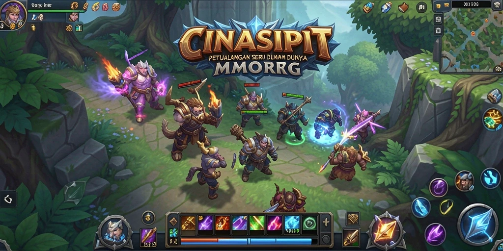 Tangkapan layar utama CINASIPIT menampilkan petualangan epik dalam dunia MMORPG.