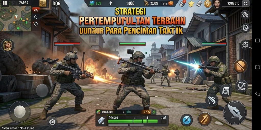 Screenshot D06 menampilkan aksi pertempuran yang intens dan strategi yang mendalam.