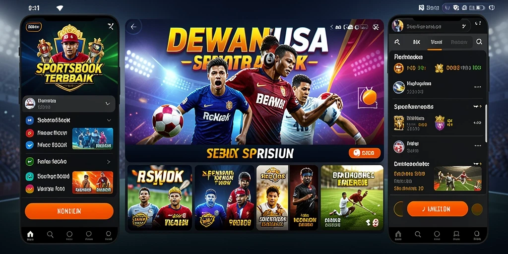 Tampilan utama DEWANUSA dengan berbagai pilihan taruhan olahraga.