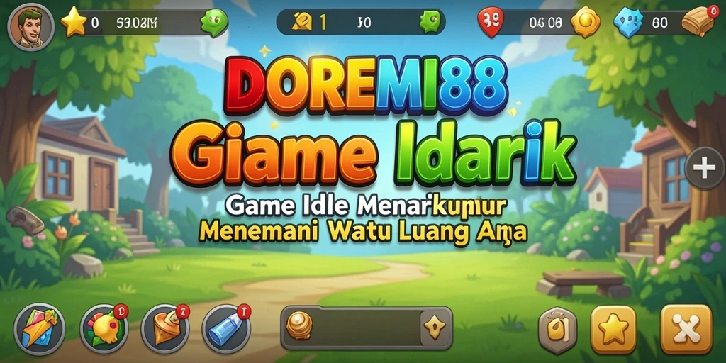 Tampilan gameplay DOREMI88 menunjukkan karakter yang bekerja secara otomatis.