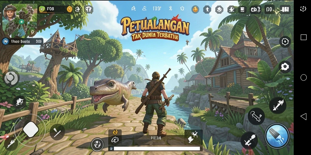 Tampilan gameplay F08 yang menakjubkan di dunia terbuka.