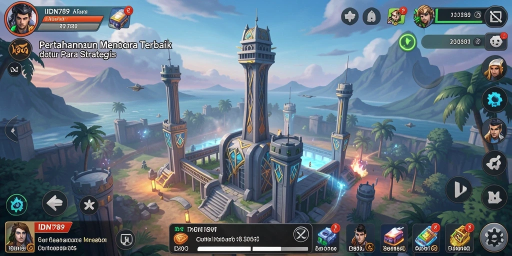 Gameplay mendebarkan di IDN789 dengan menara pertahanan yang strategis.