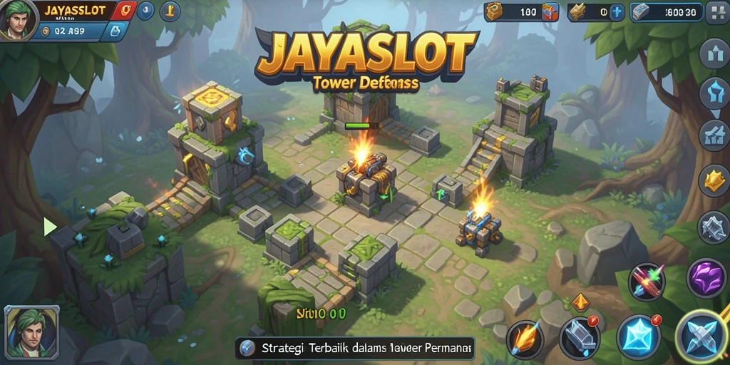 Tampilan menegangkan gameplay <strong>JAYASLOT</strong> dalam melawan gelombang musuh.