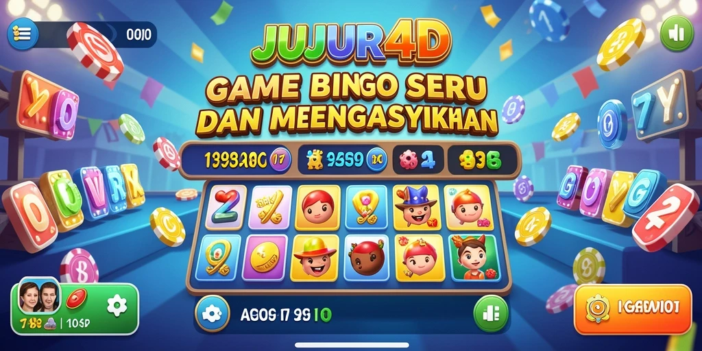 Tampilan gameplay seru dari JUJUR4D yang menampilkan keseruan Bingo.
