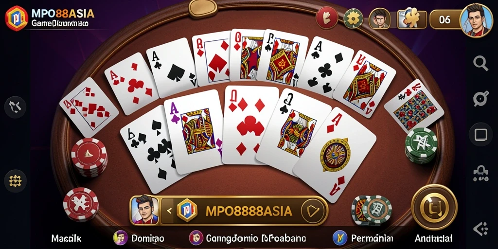 Tampilan gameplay menarik dari MPO88ASIA di papan permainan Domino.