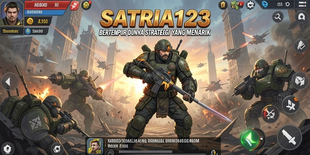 Tampilan menarik dari gameplay strategis SATRIA123.