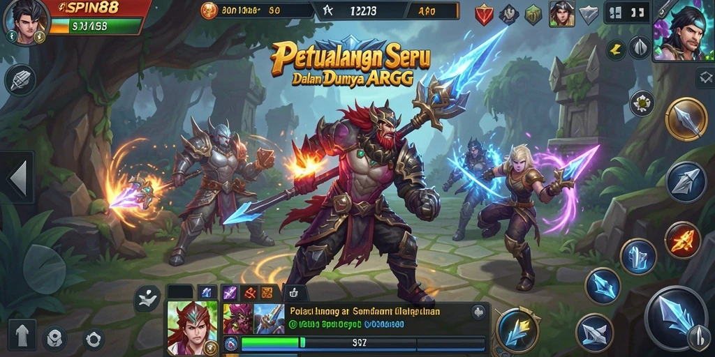 Tangkapan layar SPIN88 menunjukkan pertarungan epik dalam dunia ARPG.