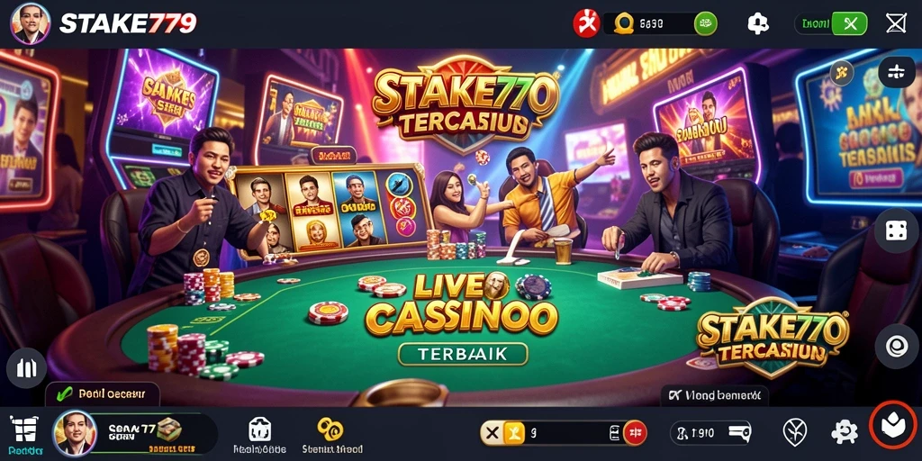 Tampilan menangkap momen mendebarkan dari gameplay Live Casino.