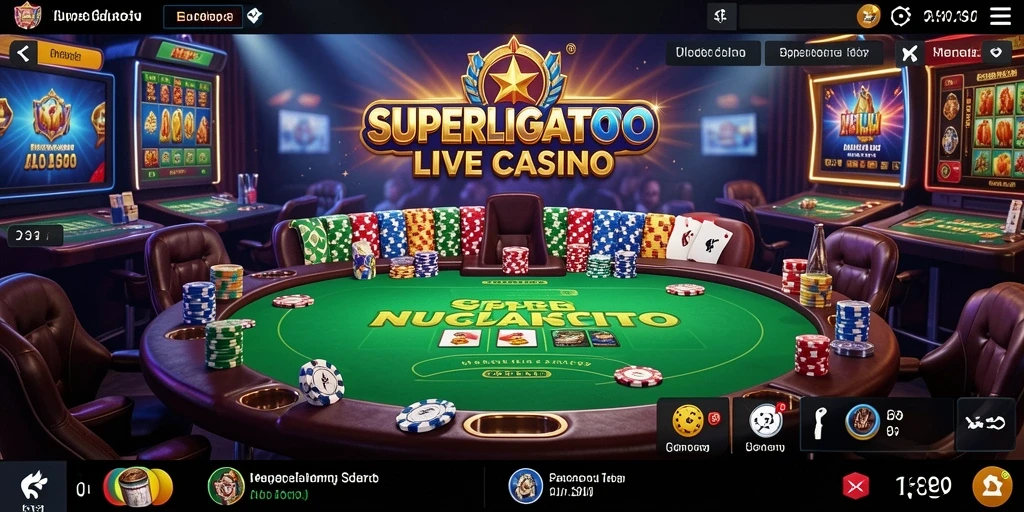 Tampilan gameplay mendebarkan di SUPERLIGATOTO Live Casino.